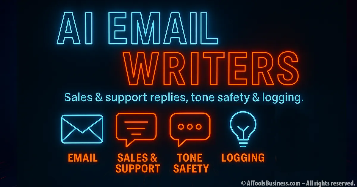 AI email writers for business - draft sales outreach, support replies, and follow-ups with tone control.