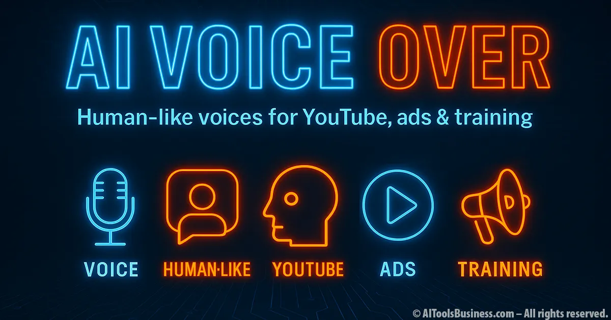 AI voice-over tools for business - produce natural narration for videos, ads, and training at scale.